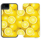 Lemon Pattern 2 Incipio iPhone Portemonnee Hoesje (Agenda Open)