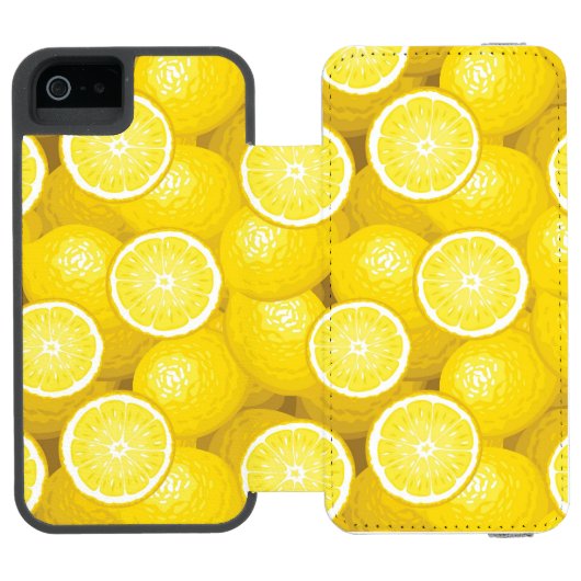 Lemon Pattern 2 Incipio iPhone Portemonnee Hoesje (Agenda Open)