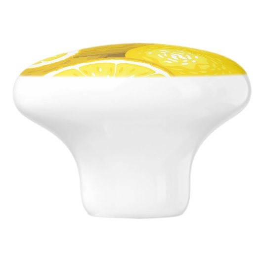 Lemon Pattern 2 Keramische Knop (Zijkant)