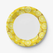 Lemon Pattern 2 Papieren Bordje (Voorkant)
