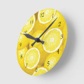 Lemon Pattern 2 Ronde Klok (Hoek)