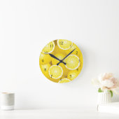 Lemon Pattern 2 Ronde Klok (Huis)