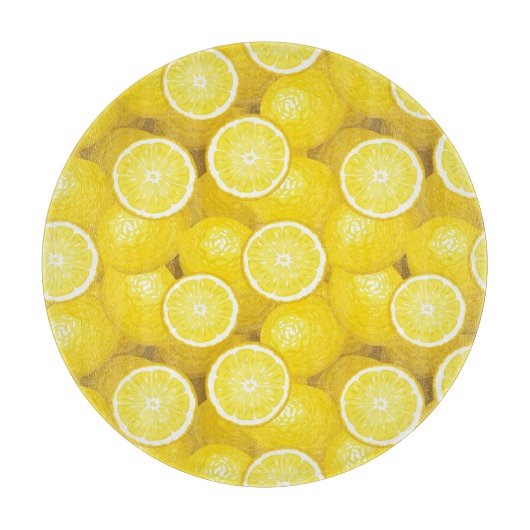 Lemon Pattern 2 Snijplank (Voorkant)