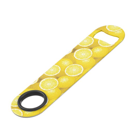 Lemon Pattern 2 Speed Flessenopener (Voorkant Gekanteld)