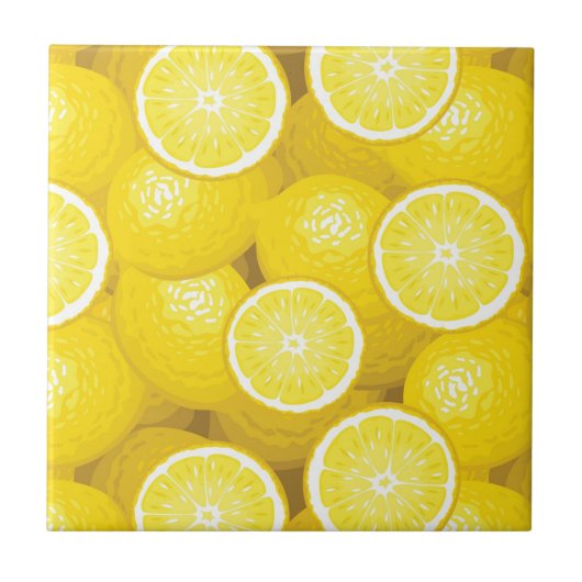 Lemon Pattern 2 Tegeltje (Voorkant)