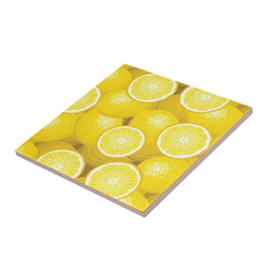 Lemon Pattern 2 Tegeltje (Zijkant)