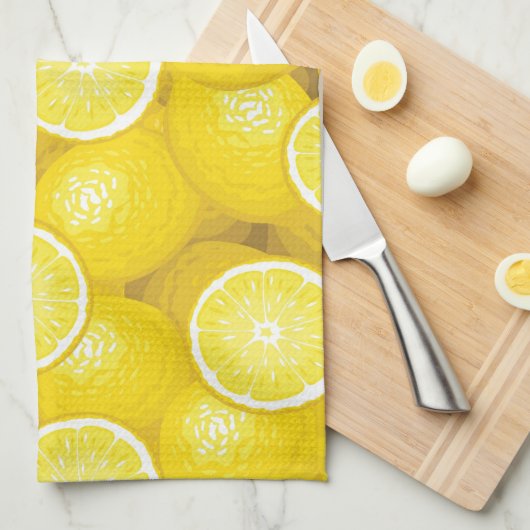 Lemon Pattern 2 Theedoek (Quarter Fold)