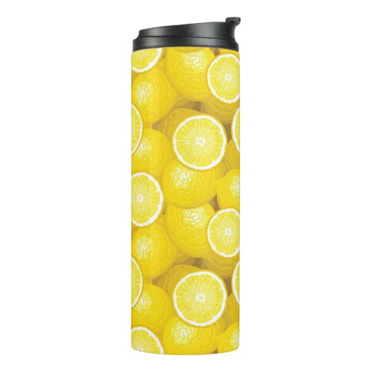 Lemon Pattern 2 Thermosbeker (Gedraaid links)