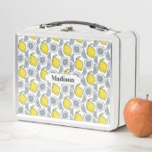Lemon Pattern aangepaste naam lunchboxen (In situ)