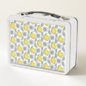 Lemon Pattern aangepaste naam lunchboxen (Achterkant)