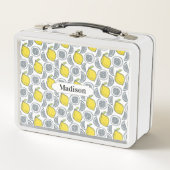 Lemon Pattern aangepaste naam lunchboxen (Voorkant)