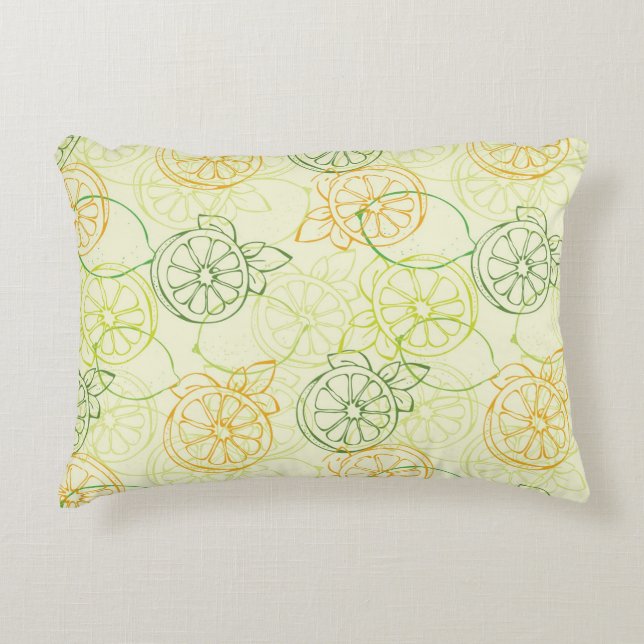 Lemon Pattern Accent Kussen (Voorkant)