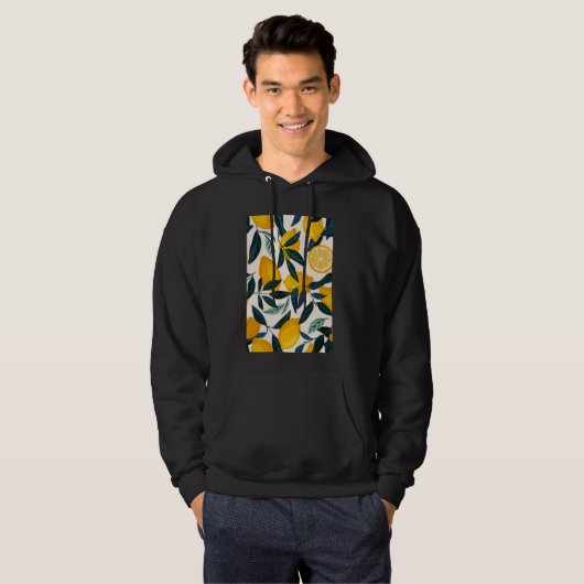 Lemon Pattern Art Minimalist Fruit 1 Hoodie (Voorkant volledig)