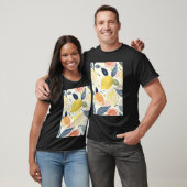 Lemon Pattern Art Minimalistische Fruit Waterverf T-shirt (Unisex)