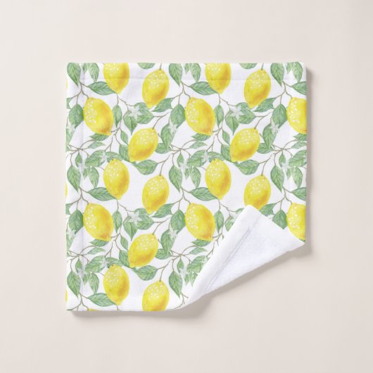Lemon Pattern Bad Handdoek (Wasdoekje)