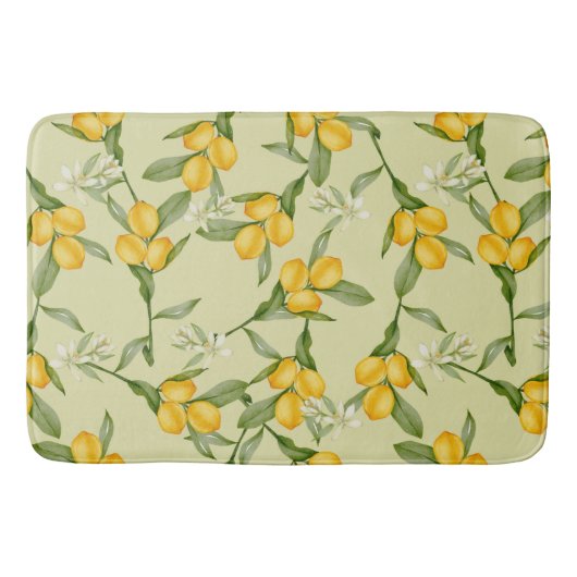 Lemon Pattern Bath Mat (Voorkant)
