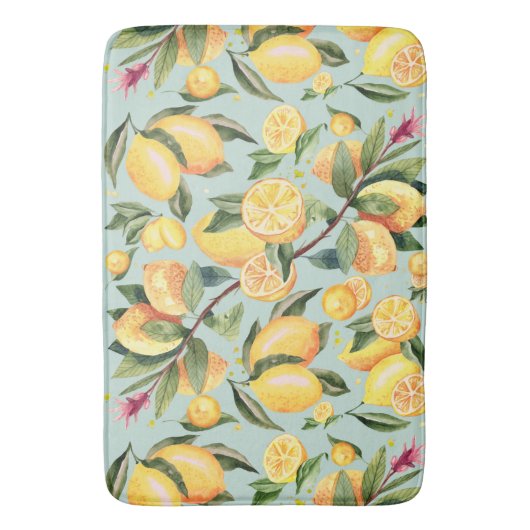 Lemon Pattern Bath Mat (Voorkant Verticaal)