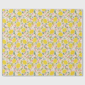 Lemon Pattern Birthday Cadeaupapier (Vlak)