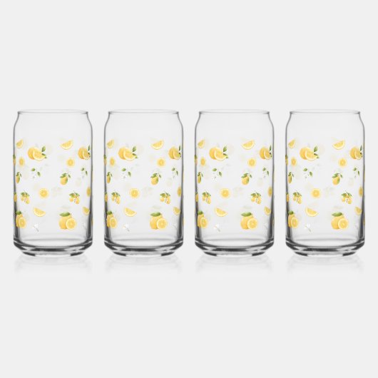 Lemon Pattern Blikvorm Glas (Rechts)