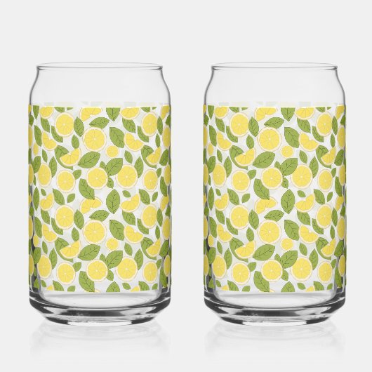Lemon Pattern Blikvorm Glas (Voorkant)