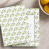 Lemon Pattern Bridal Shower Invitations Kaart