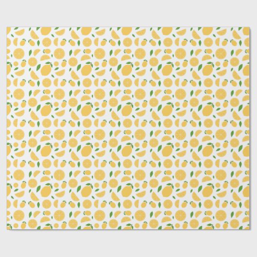 Lemon Pattern Cadeaupapier (Vlak)