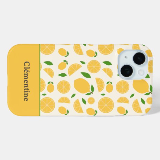 Lemon Pattern Case-Mate iPhone Case (Achterkant (horizontaal))