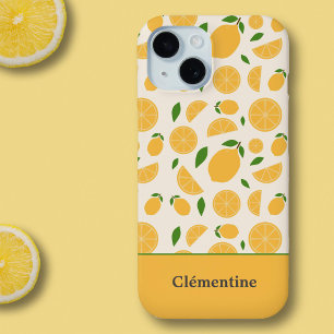 Lemon Pattern iPhone 15 Case
