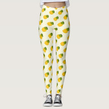 Lemon Pattern Cute Yellow and Green Citrus Fruit