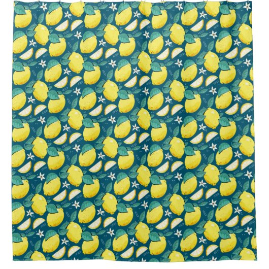 Lemon Pattern Douchegordijn (Voorkant)