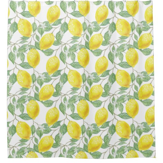 Lemon Pattern Douchegordijn (Voorkant)