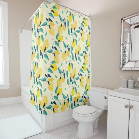 Lemon Pattern Douchegordijn (In situ)
