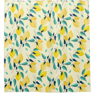 Lemon Pattern Douchegordijn