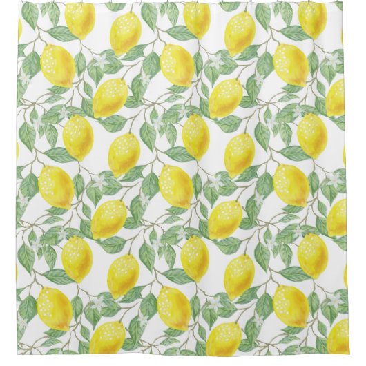 Lemon Pattern Douchegordijn (Voorkant)