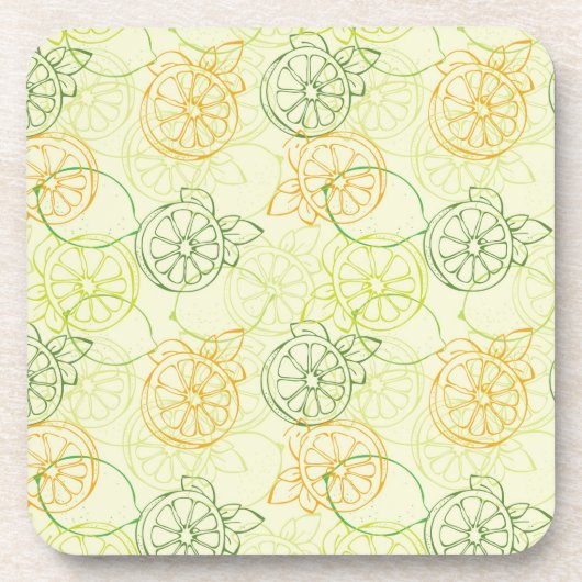 Lemon Pattern Drankjes Onderzetter (Voorkant)