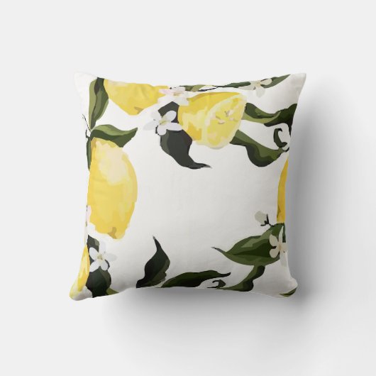 Lemon Pattern Fruit Kussen (Achterkant)