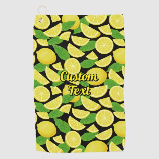 Lemon Pattern Golfhanddoek (Voorkant)