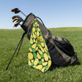 Lemon Pattern Golfhanddoek (Groen)