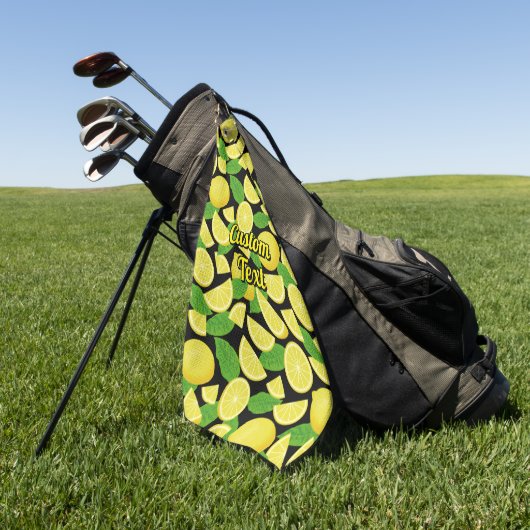 Lemon Pattern Golfhanddoek (Groen)