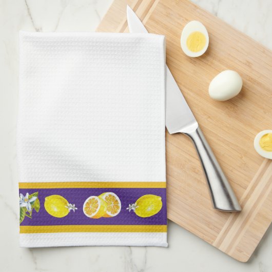 Lemon Pattern I Theedoek (Quarter Fold)