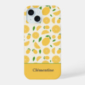 Lemon Pattern iPhone 15 Case (Achterkant)