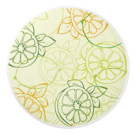 Lemon Pattern Keramische Knop (Voorkant)