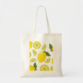 Lemon Pattern Kitchen Artwork Lemon Pattern Fruit Tote Bag (Voorkant)