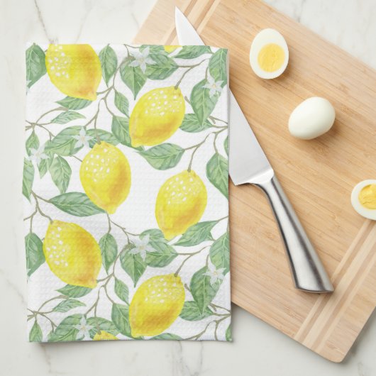 Lemon Pattern Kitchen Towel Theedoek (Quarter Fold)