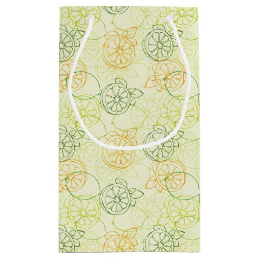 Lemon Pattern Klein Cadeauzakje (Achterkant)