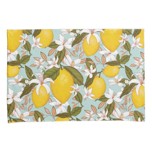 Lemon Pattern Kussensloop (Voorkant-Rechts)