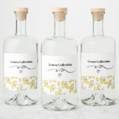 Lemon Pattern Likeurfles Etiket (Flessen)