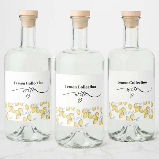 Lemon Pattern Likeurfles Etiket (Flessen)