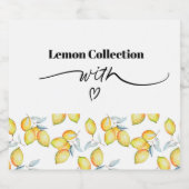 Lemon Pattern Likeurfles Etiket (Enkel label)