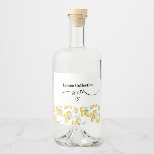 Lemon Pattern Likeurfles Etiket (Voorkant)